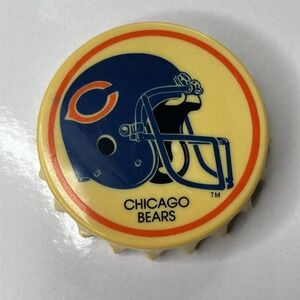 VTG NFL Chicago Bears Magnetic Bottle Cap 2 in 1 Bottle Opener CHI